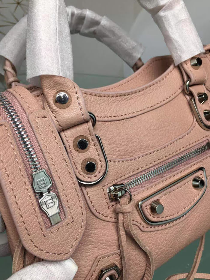 BALENCIAG巴黎世家 機車包 山羊皮銀邊款 原單品質 經典代表作機車包 手提肩背斜挎包  BL1348